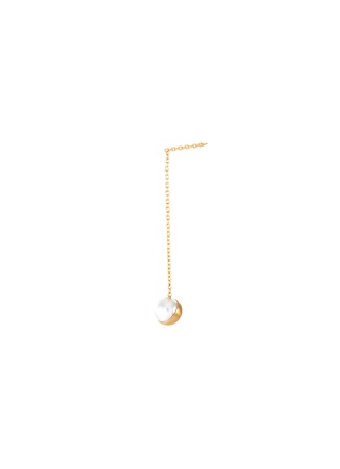 Main View - Click To Enlarge - SHIHARA - Half pearl' 18k gold chain drop earring