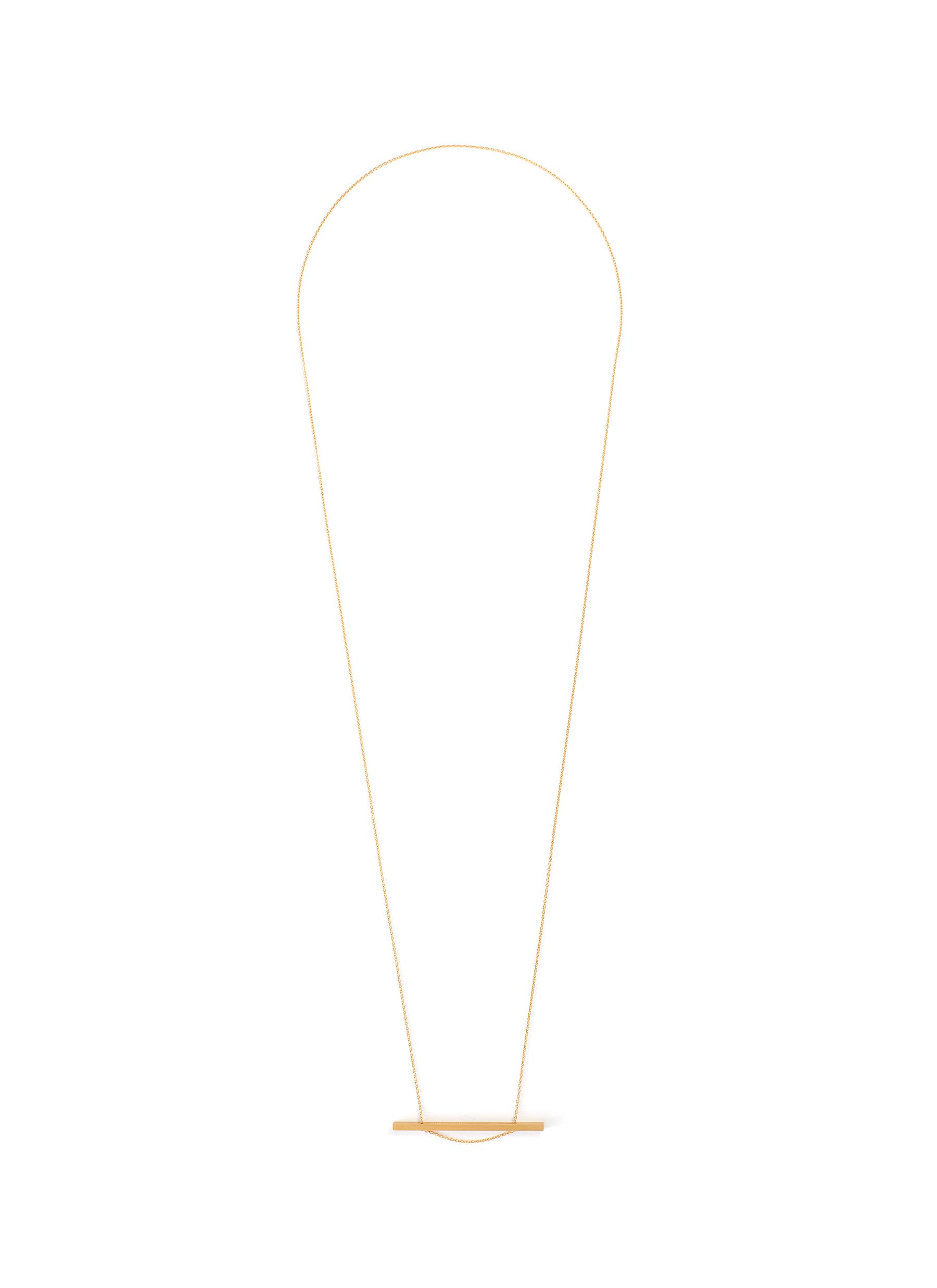 18k gold bar pendant necklace