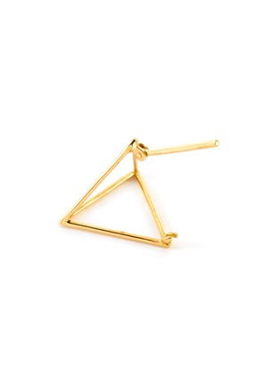 Detail View - Click To Enlarge - SHIHARA - 3D' 18k gold triangle single earring