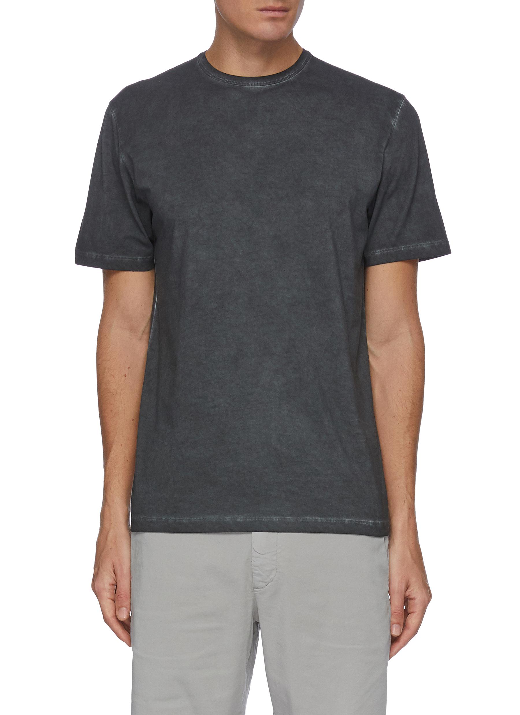 Theory Men's Precise Solid Cotton Short-sleeve Shirt In Grey