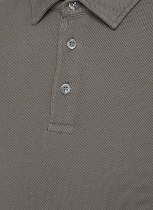  - TRUNK - Moxon' Long Sleeve Cotton Pique Polo Shirt