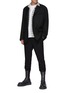 Figure View - Click To Enlarge - SOLID HOMME - Elastic Waist Cuff Slit Pants