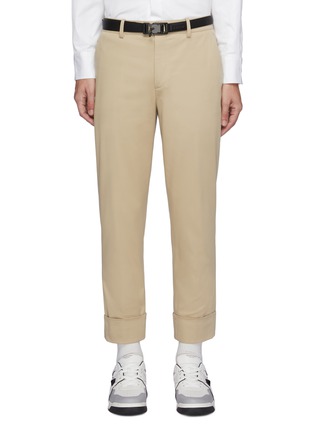 Main View - Click To Enlarge - SOLID HOMME - Belted Tapered Pants