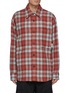 Main View - Click To Enlarge - SOLID HOMME - Multi-colour Check Shirt Jacket