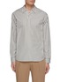 Main View - Click To Enlarge - SOLID HOMME - Striped Half Placket Open Collar Shirt