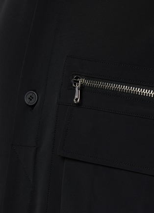  - SOLID HOMME - Plain Zip Detail Pocket Shirt