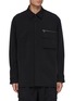 Main View - Click To Enlarge - SOLID HOMME - Plain Zip Detail Pocket Shirt