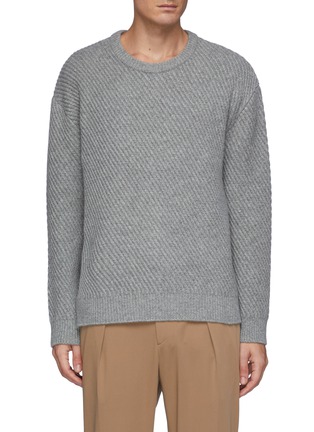 Main View - Click To Enlarge - SOLID HOMME - Mohair Oversized Knit Sweater