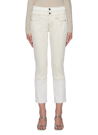 Main View - Click To Enlarge - FRAME - 'Le High' spring mix front panel jeans