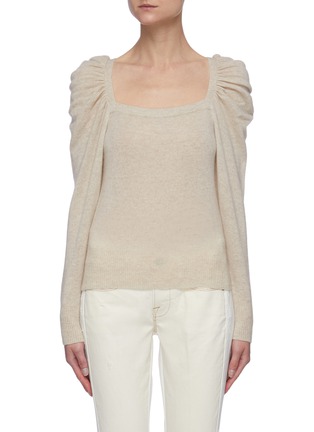 Main View - Click To Enlarge - FRAME - 'Femme' square neck cashmere sweater