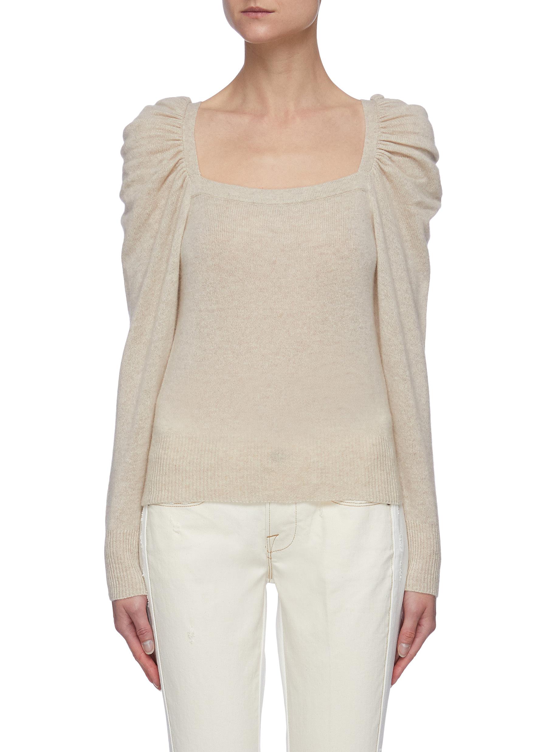 Femme' square neck cashmere sweater 