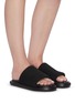 Figure View - Click To Enlarge - PROENZA SCHOULER - Rib knit leather slides