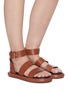 Figure View - Click To Enlarge - PROENZA SCHOULER - Double Strap Leather Sandals