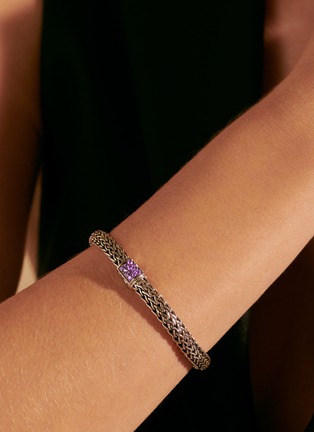Detail View - Click To Enlarge - JOHN HARDY - Classic Chain' birthstone amethyst sapphire sterling silver bracelet – February