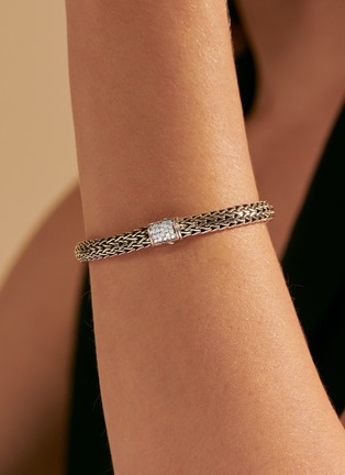 Detail View - Click To Enlarge - JOHN HARDY - Classic Chain' birthstone diamond sapphire sterling silver bracelet – April