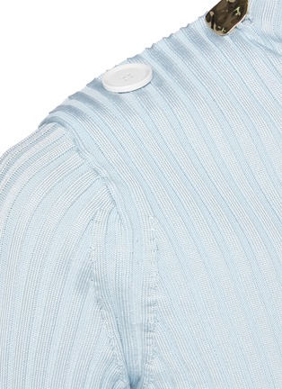  - PROENZA SCHOULER - Gathered Neck Button Detail Rib Sweater