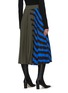 Back View - Click To Enlarge - PROENZA SCHOULER - Stripe panel pleated midi skirt