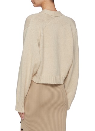 Back View - Click To Enlarge - PROENZA SCHOULER - Patch Pocket Cashmere Blend Cardigan