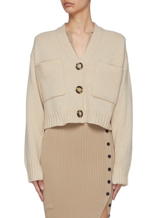 Main View - Click To Enlarge - PROENZA SCHOULER - Patch Pocket Cashmere Blend Cardigan