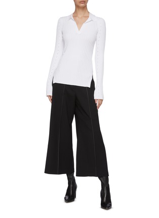 Figure View - Click To Enlarge - PROENZA SCHOULER - Tailored wool culottes