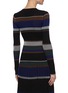 Back View - Click To Enlarge - PROENZA SCHOULER - Horizontal Stripe Pleated Rib Knit Sweater