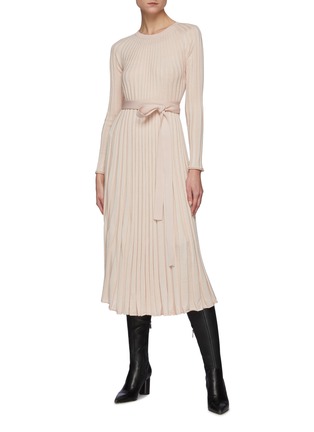 Figure View - Click To Enlarge - PROENZA SCHOULER - Pleated silk-cashmere blend dress