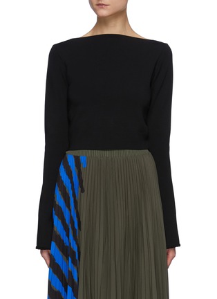 Main View - Click To Enlarge - PROENZA SCHOULER - Boat neck cropped sweater