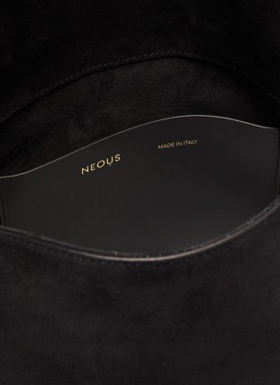 Detail View - Click To Enlarge - NEOUS - Orbit' metal chain suede shoulder bag