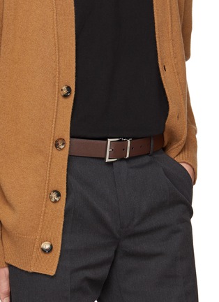 Front View - Click To Enlarge - PRADA - Reversible Buckle Leather Belt