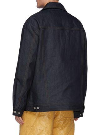 Back View - Click To Enlarge - DRIES VAN NOTEN - Vecho' Oversized Unwashed Denim Jacket