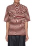 Main View - Click To Enlarge - DRIES VAN NOTEN - Claseni' Psychedelic Print Cotton Poplin Short Sleeved Shirt