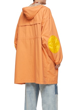 Back View - Click To Enlarge - ACNE STUDIOS - Contrast Elbow Patch Hooded Oversize Cotton Parka