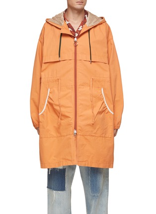 Main View - Click To Enlarge - ACNE STUDIOS - Contrast Elbow Patch Hooded Oversize Cotton Parka