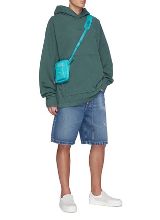 Figure View - Click To Enlarge - ACNE STUDIOS - Logo Print Oversized Cotton Hoodie