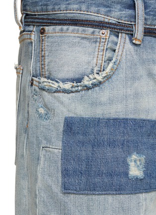  - ACNE STUDIOS - Belted Patchwork Loose Fit Denim Jeans