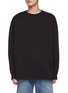 Main View - Click To Enlarge - ACNE STUDIOS - Circle Black Logo Embroidery Cotton Crewneck Sweatshirt