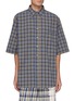 Main View - Click To Enlarge - ACNE STUDIOS - Logo Embroidered Oversized Check Shirt