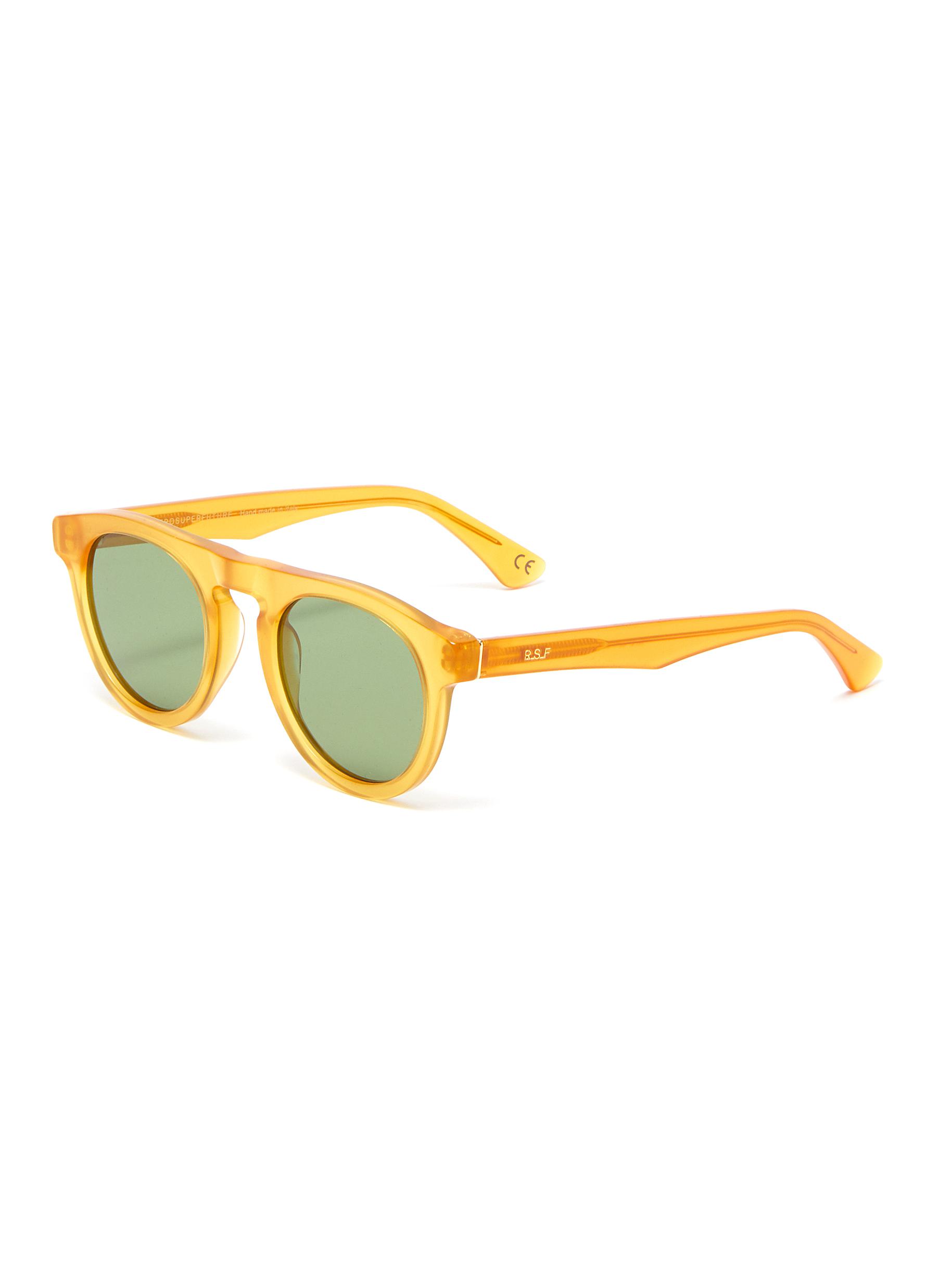 Super 'racer Sereno' Contrast Acetate Frame Sunglasses In Yellow