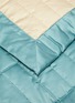 Detail View - Click To Enlarge - FRETTE - Rectangular Light Quilt Bed Cover – Savage Beige/Turquoise