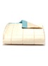 Main View - Click To Enlarge - FRETTE - Rectangular Light Quilt Bed Cover – Savage Beige/Turquoise