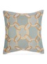 Main View - Click To Enlarge - FRETTE - Chains Cushion — Turquiose/Camel