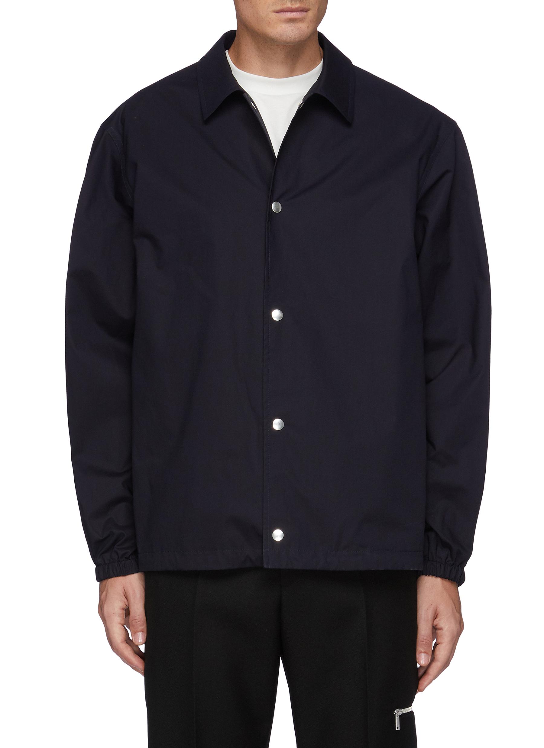 Jil Sander Snap Buttoned Logo Coach Jacket | ModeSens