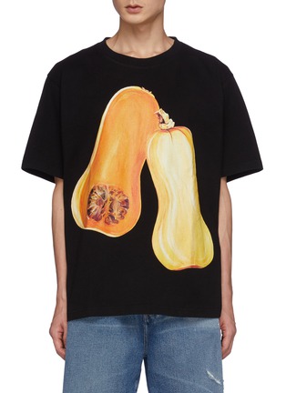 Main View - Click To Enlarge - JW ANDERSON - Butternut Illustration Print Cotton Oversized Crewneck T-Shirt