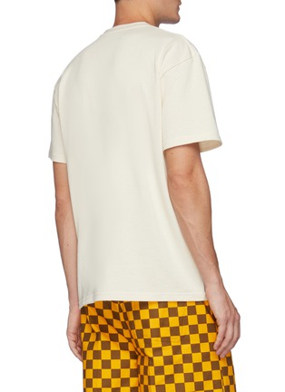 Back View - Click To Enlarge - JW ANDERSON - Peach anchor logo print T-shirt