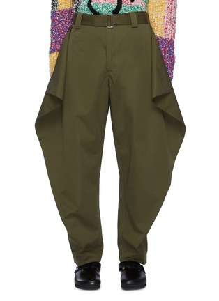 Main View - Click To Enlarge - JW ANDERSON - Extra Fabric On Side Geometric Draped Trousers