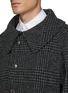 Detail View - Click To Enlarge - JW ANDERSON - Contrasting Neck Fastening Ruched Sleeve Bomber