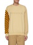 Main View - Click To Enlarge - JW ANDERSON - Single Racing Chequered Sleeve Logo Sweatshirt