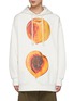 Main View - Click To Enlarge - JW ANDERSON - Peach Illustration Print Oversized Cotton Drawstring Hoodie