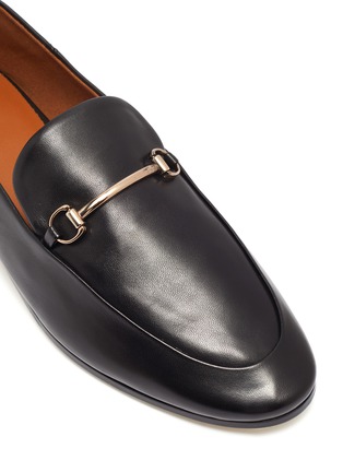 Detail View - Click To Enlarge - PEDDER RED - 'Rex' Round Toe Leather Horsebit Loafers