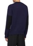 Back View - Click To Enlarge - NEIL BARRETT - Abstract Colour Blocking Chunky Wool Knit Sweater